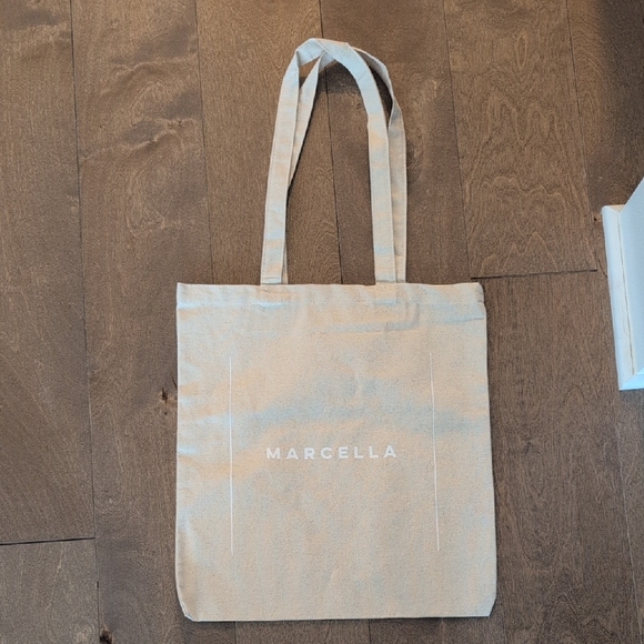 Marcella Beige Canvas Tote Bag - Picture 1 of 2